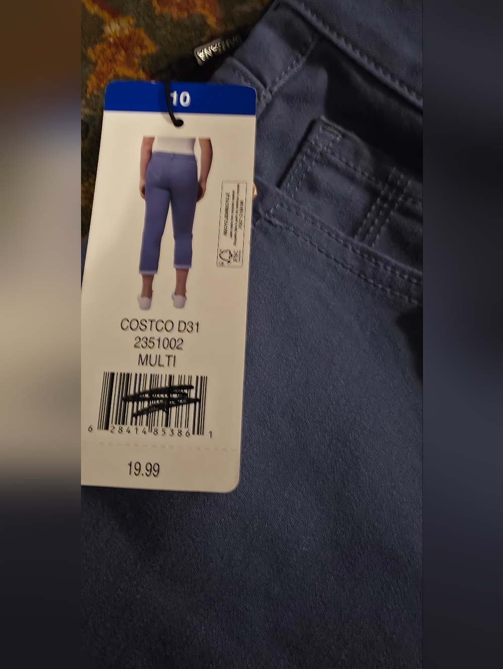 4/$25 Deal! Casual Slim Capri Pants in Periwinkle Blue NwT - Picture 2 of 11